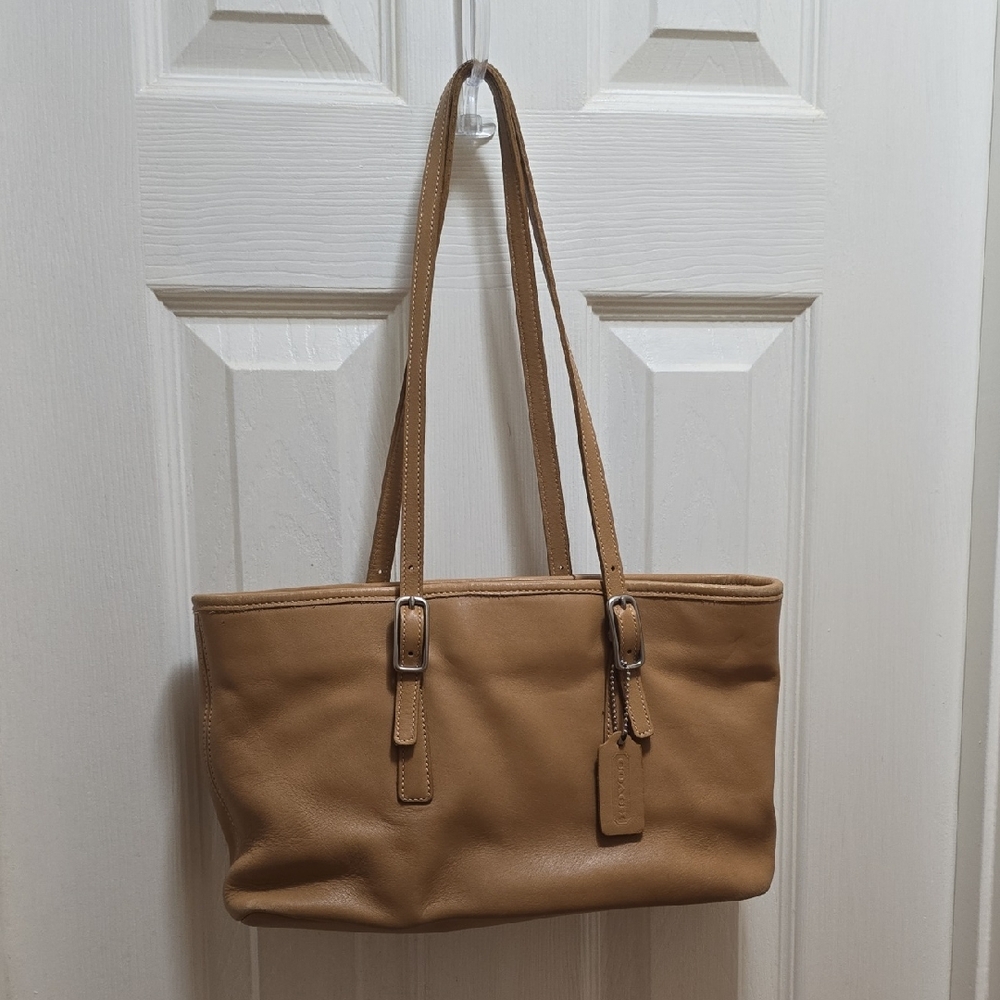 Tan Leather Tote Bag